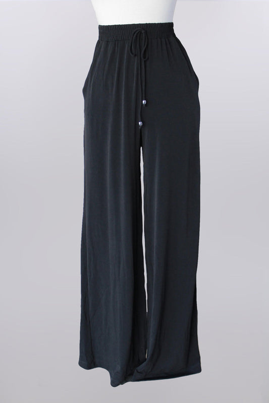 Pull on elastic waist palazzo pant