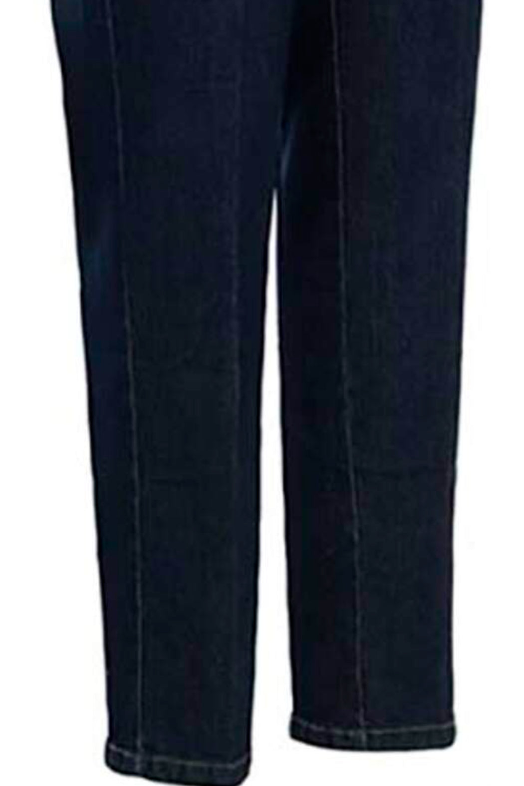 Pull on petite denim capri with 2 front and 2 back pockets