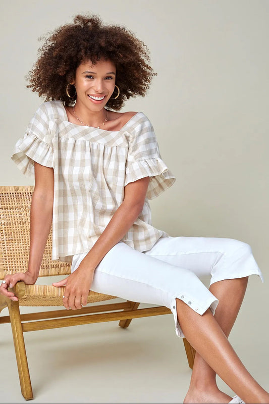 PULL-ON STRETCH COMFORT DENIM CAPRIS