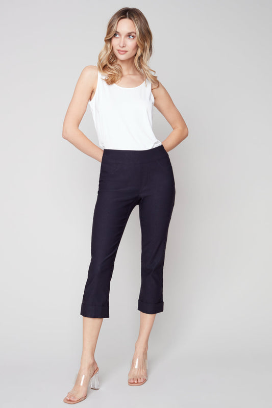 Pull On Stretch Crop Cuff Pant
