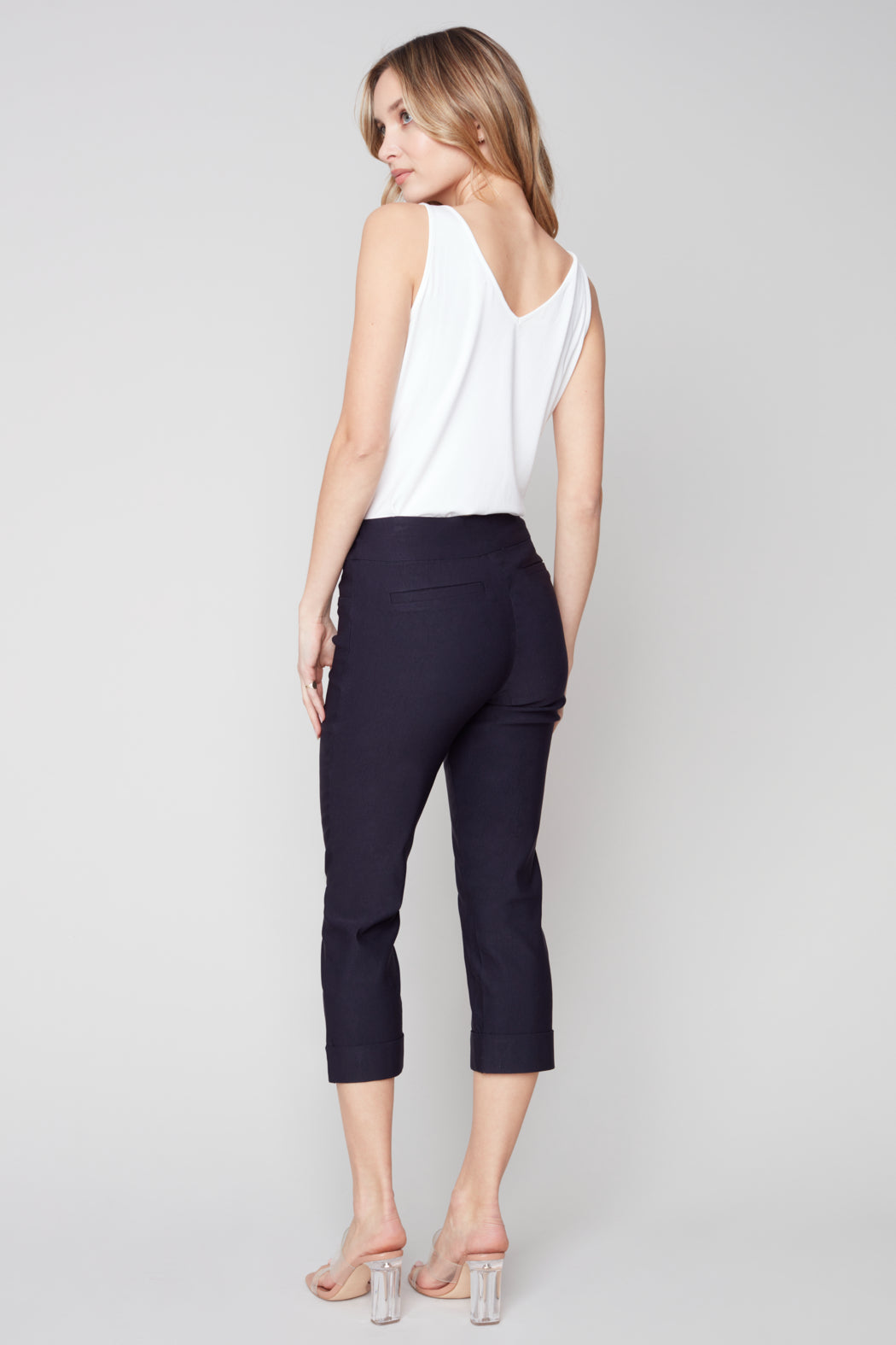 Pull On Stretch Crop Cuff Pant