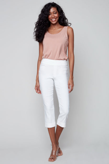 Pull On Stretch Crop Cuff Pant