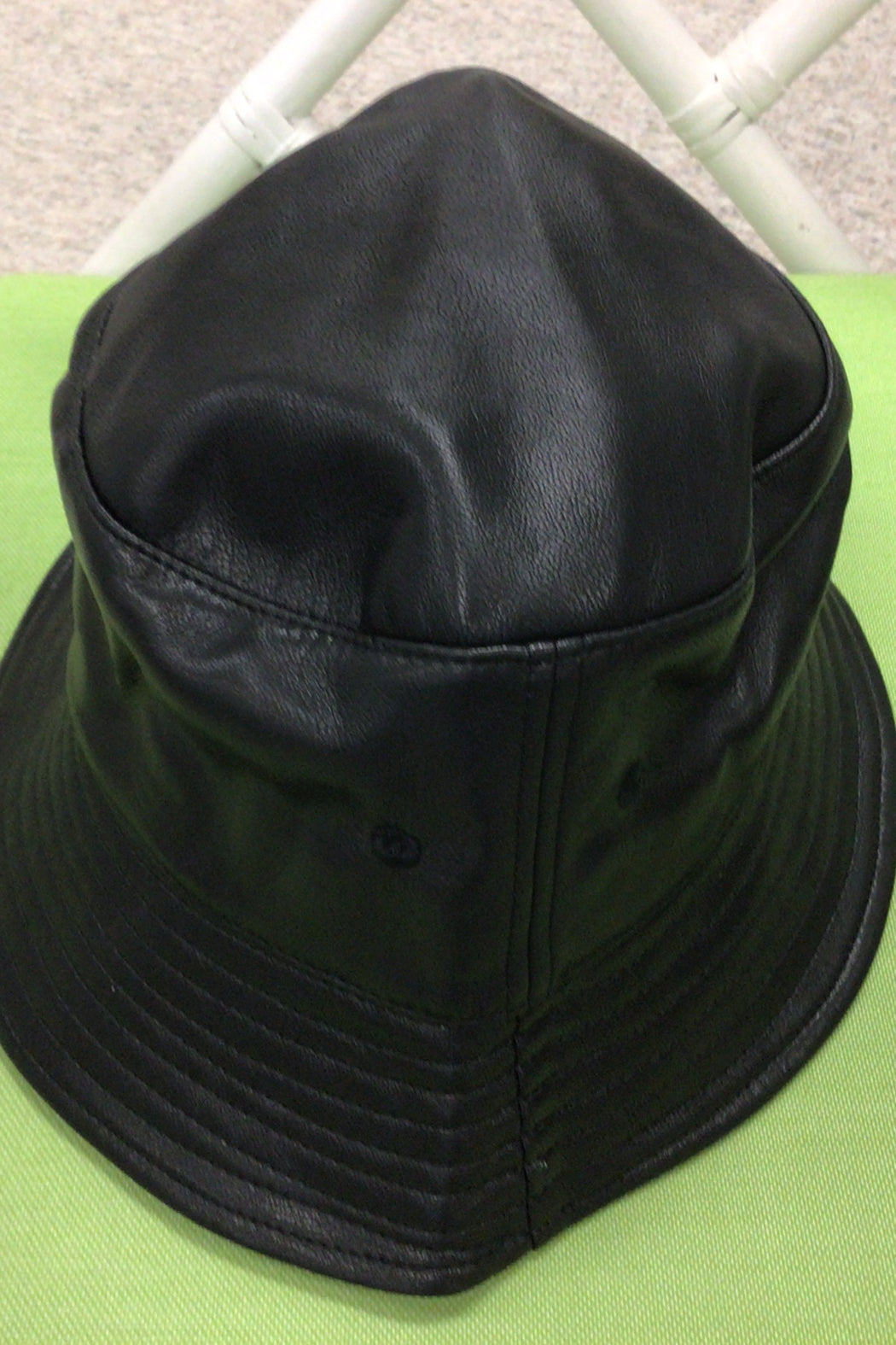 Quilted Vegan Leather Bucket Hat