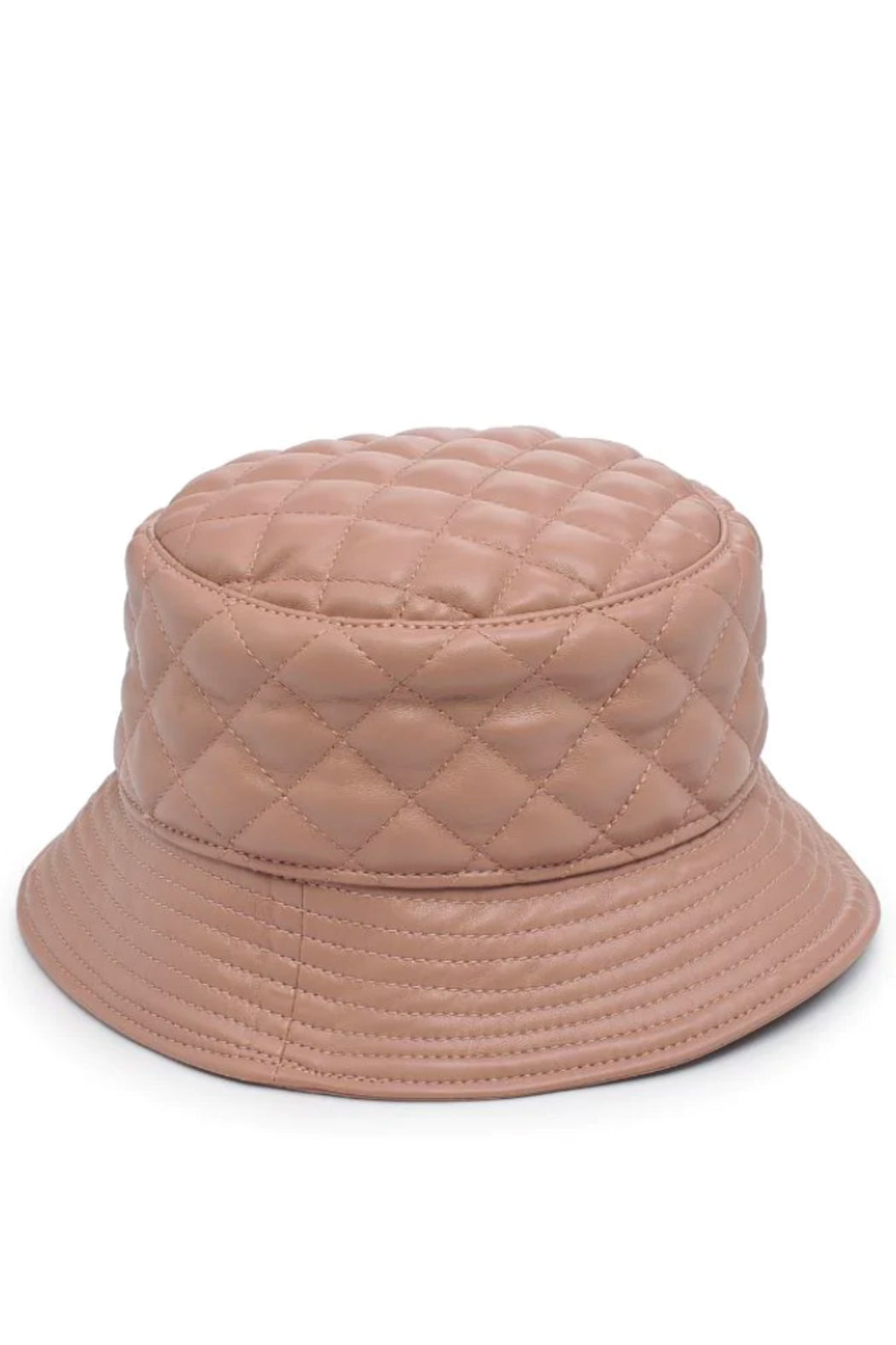 Quilted Vegan Leather Bucket Hat