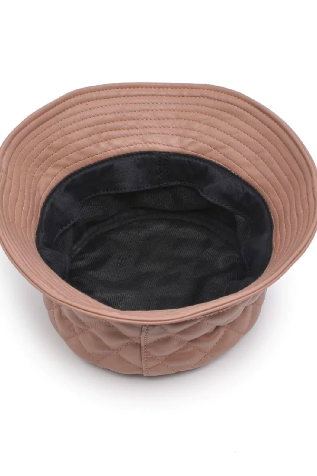 Quilted Vegan Leather Bucket Hat