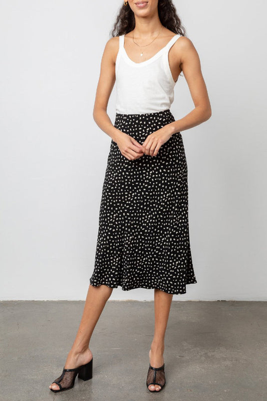 RAILS SPOTTED MIDI SKIRT