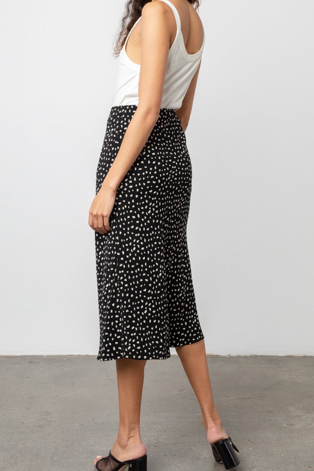 RAILS SPOTTED MIDI SKIRT