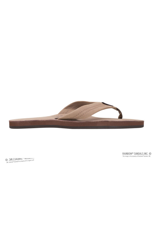Rainbow Men's Single Layer Premier Leather with Arch Support in Dark Brown