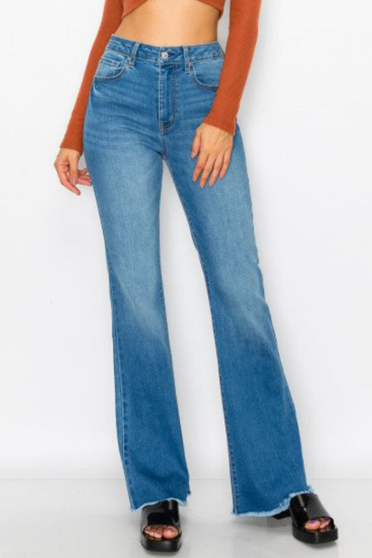 Raw Hem Flare