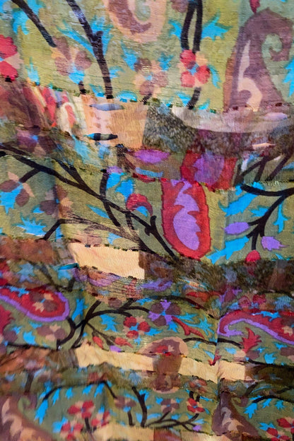 raw silk scarf