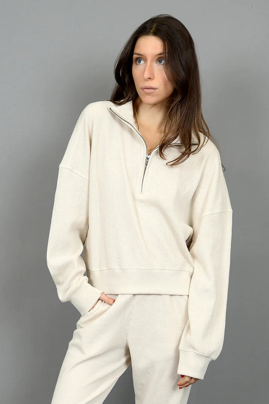 Mailyn Waffle Quarter Zip