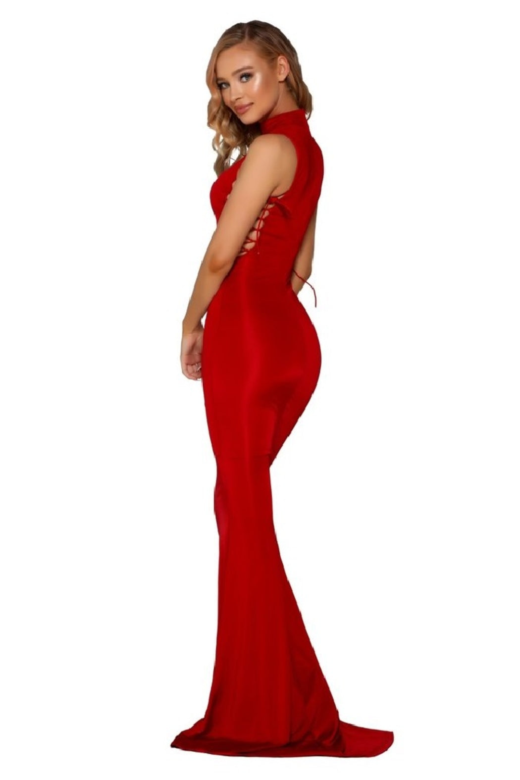 Red Bodycon Long Formal Dress