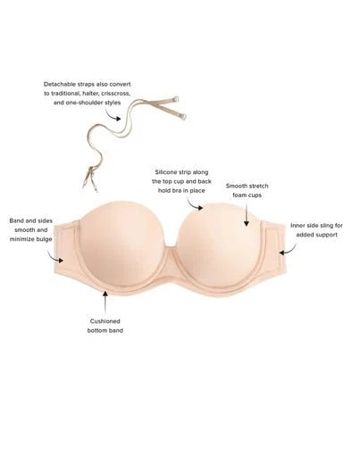 Red Carpet Strapless Underwire Bra 854119 - Black