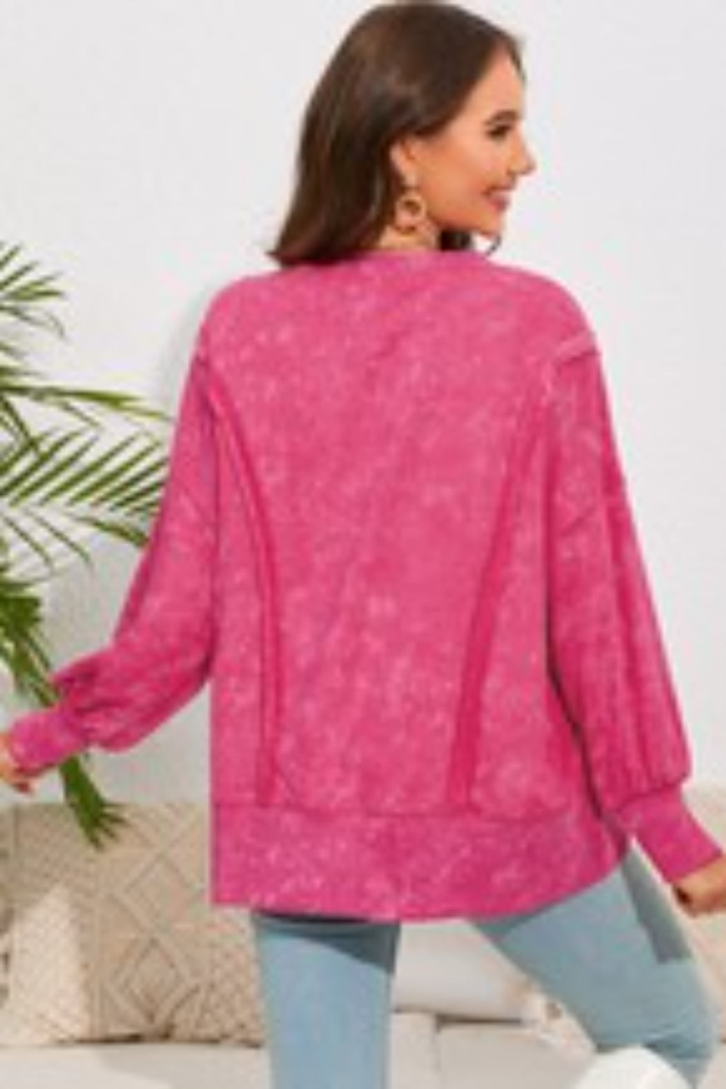 Relaxed Fit Seamed Sweatshirt