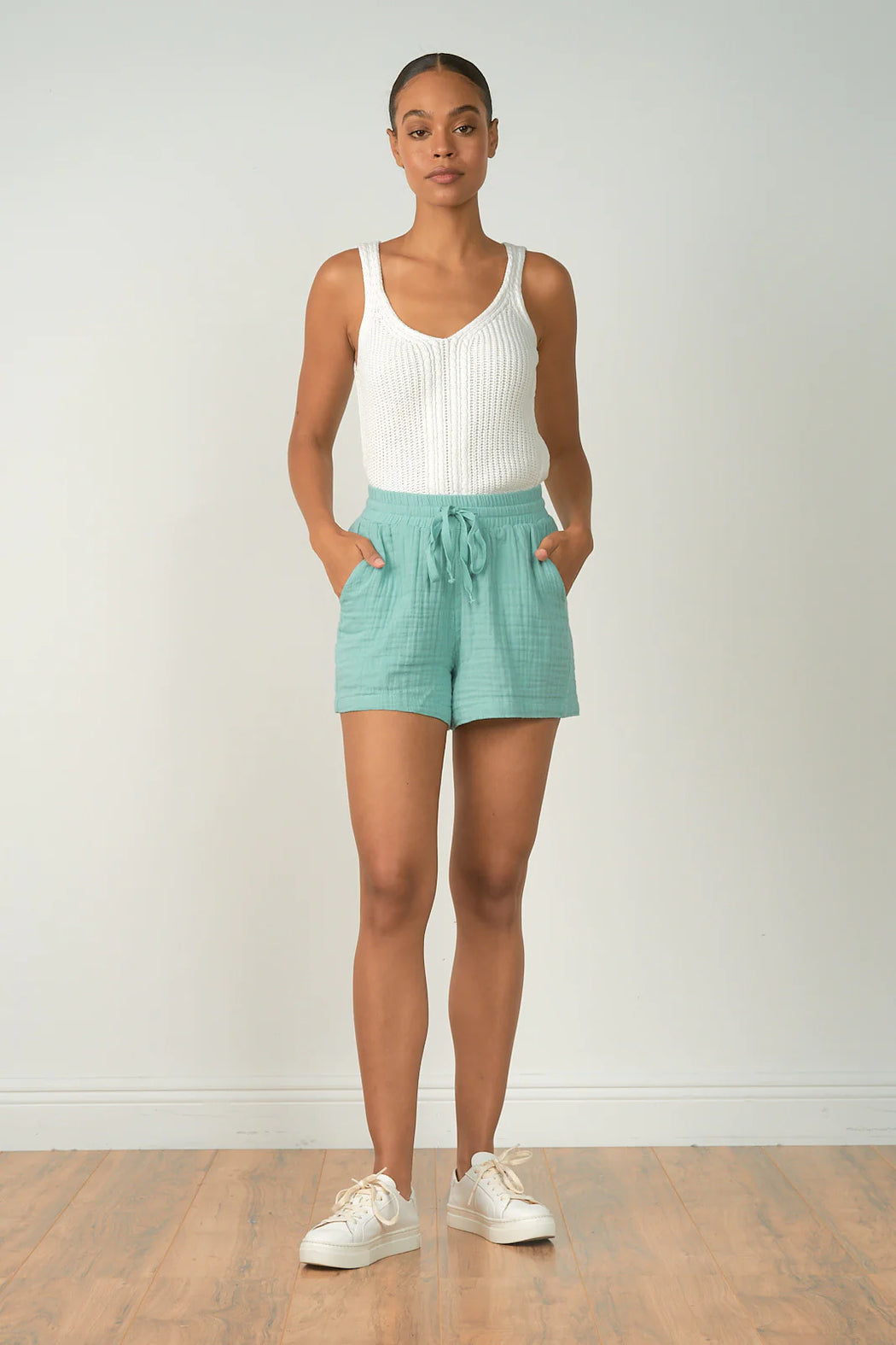 RENO ELASTIC DRAWSTRING SHORTS