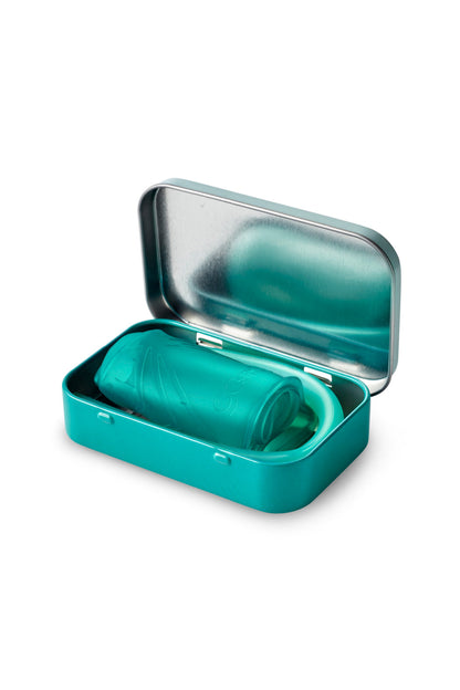 Reusable Universal Silicone Lid and Straw in Tin