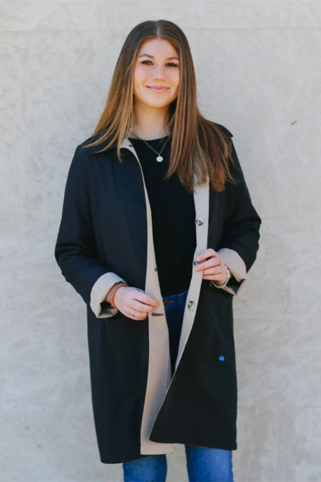 Reversible Raintrench-Detachable Hood