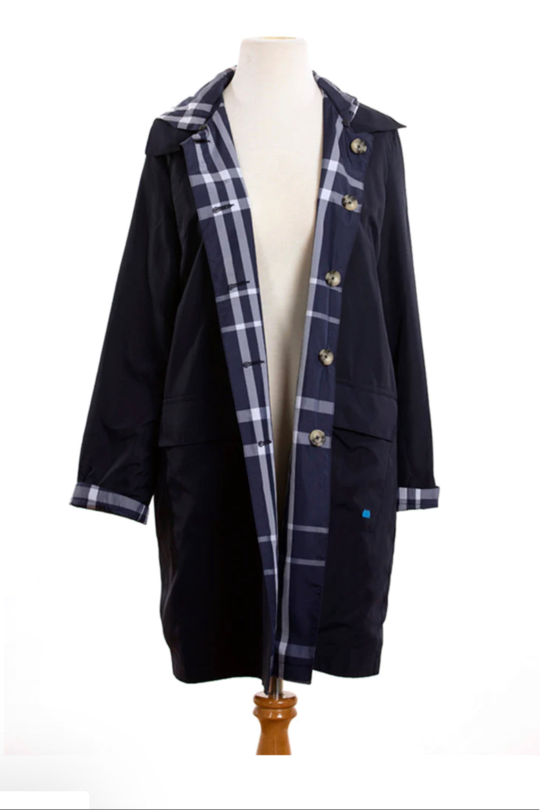 Reversible Raintrench-Detachable Hood