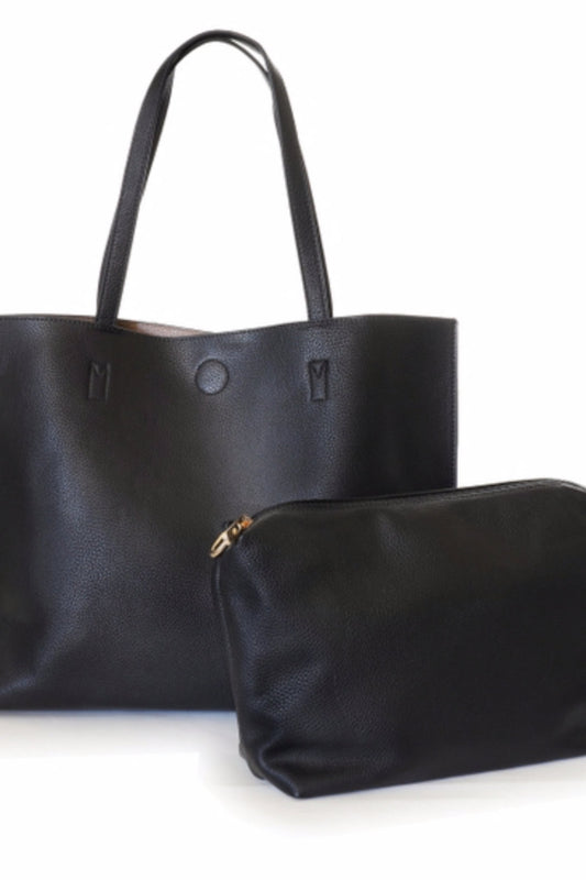 Reversible Tote with Cross Body or Shoulder Pouch bag