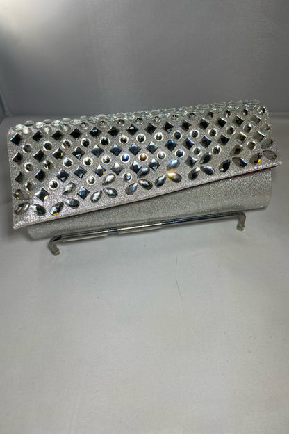Rhinestone Shimmer Clutch