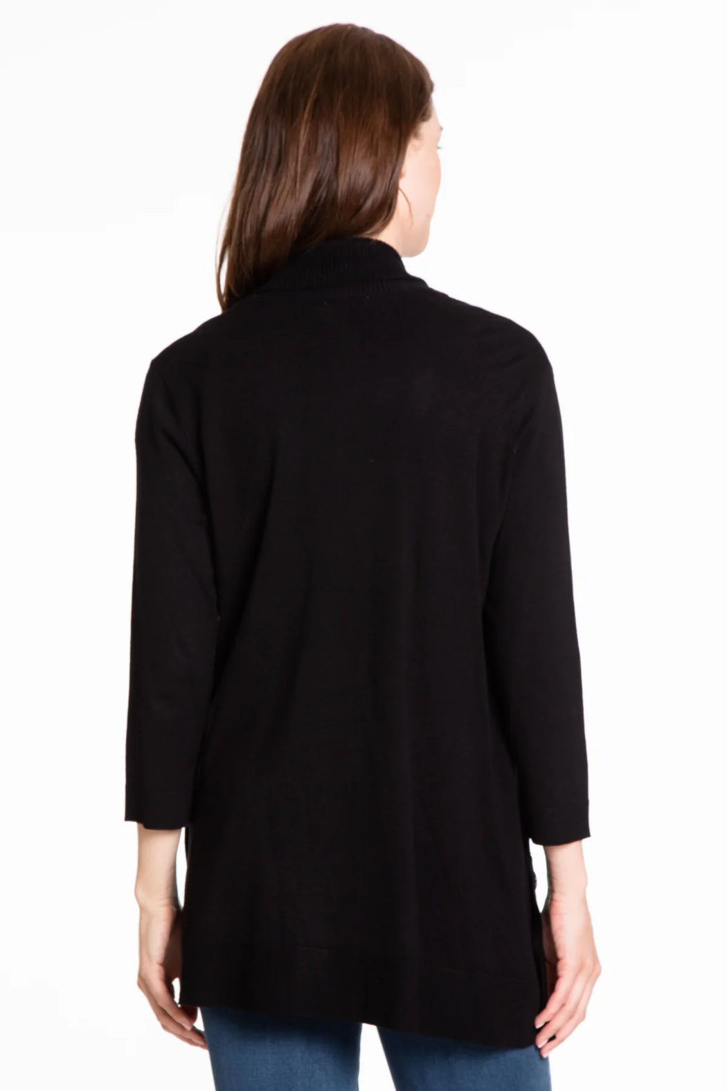 RIB COLLAR SWEATER KNIT JACKET