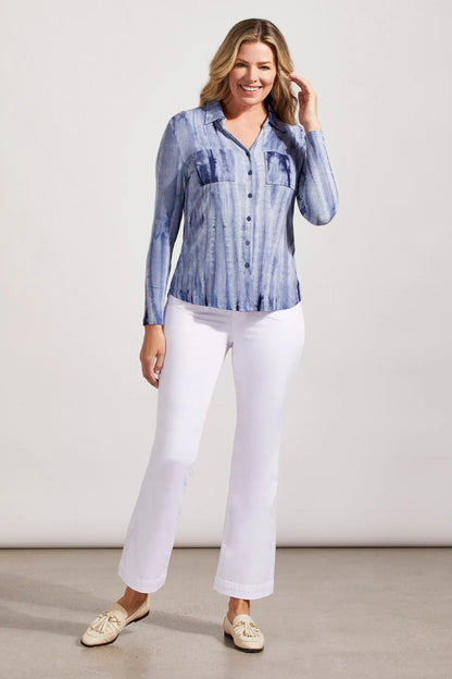 RIB KNIT BUTTON-UP TOP