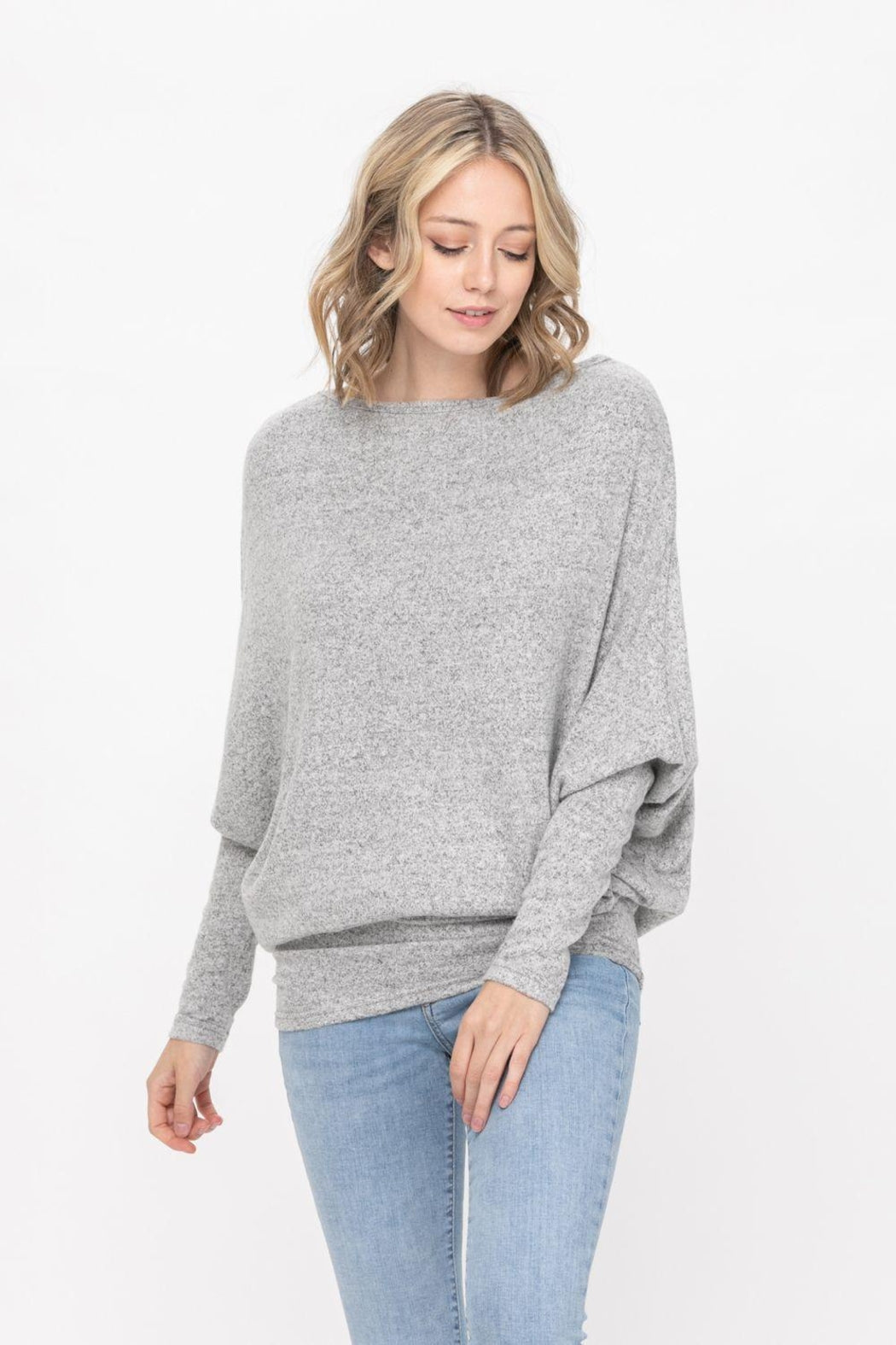 Casual Pullover Dolman Batwing Sweater