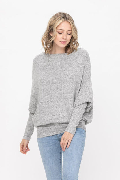 Casual Pullover Dolman Batwing Sweater