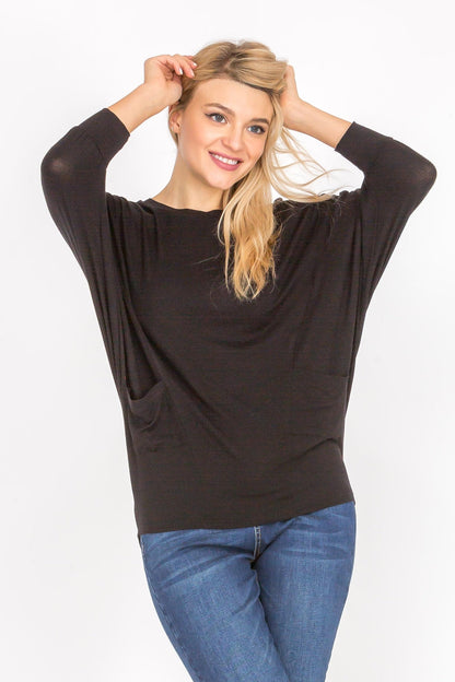 Dolman Sleeve  Solid Top