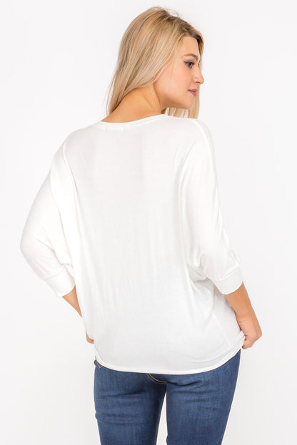 Dolman Sleeve  Solid Top