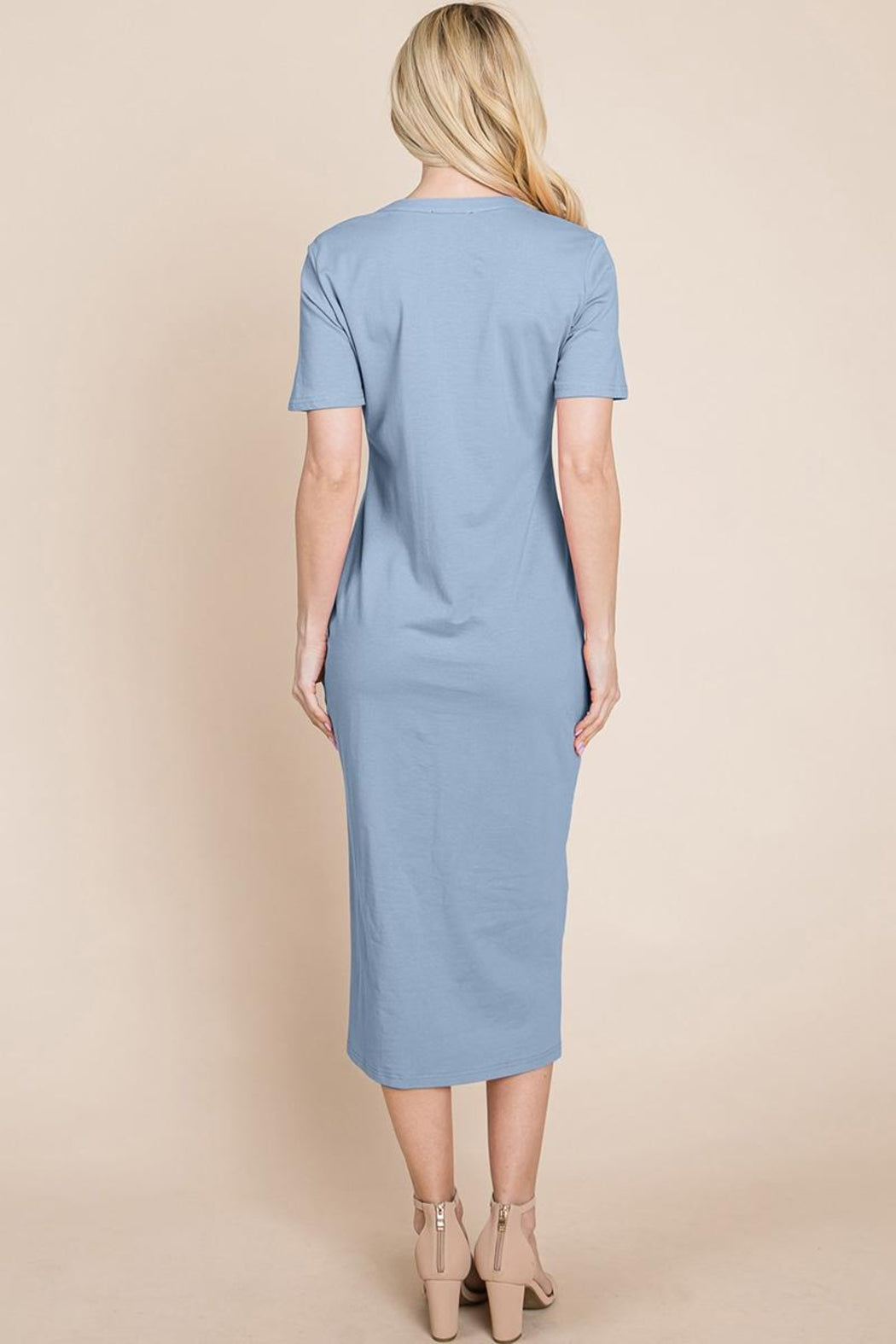 Everyday Button Up Cotton Midi Shirt Dress