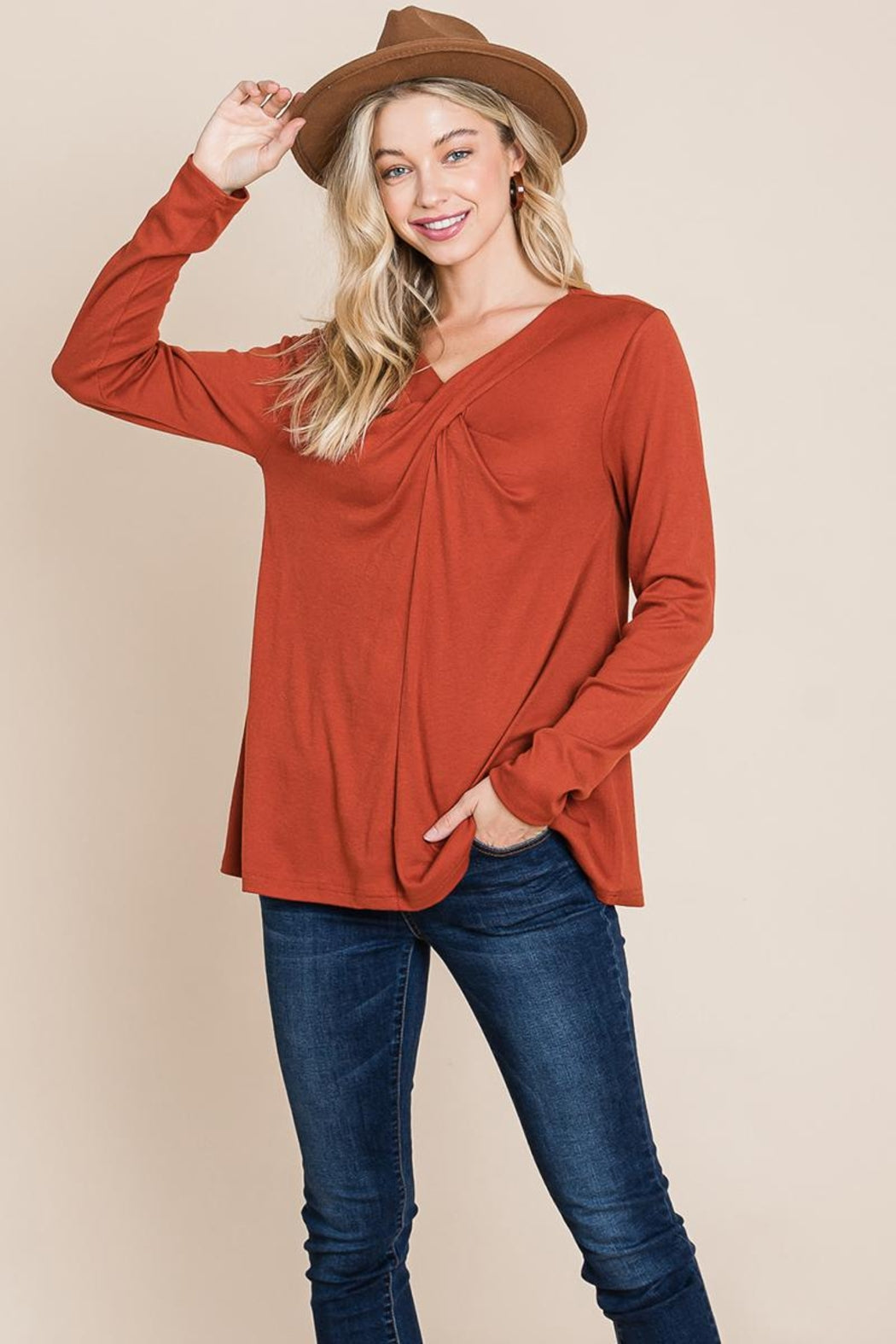Fold Knotted Twist Sweatshirts