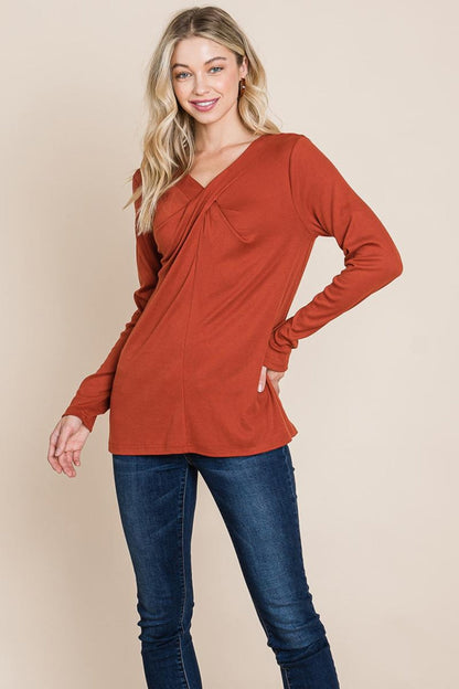 Fold Knotted Twist Sweatshirts