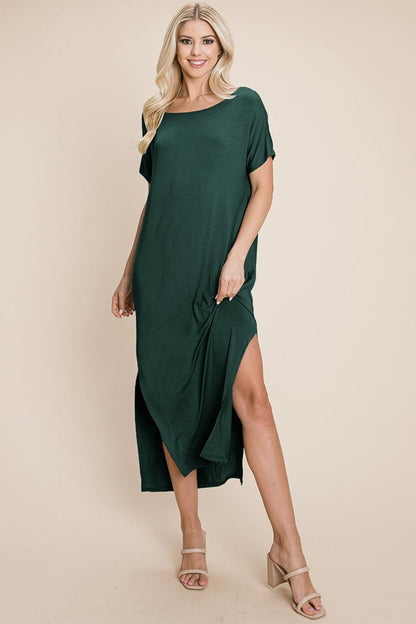 Side Split  Long Maxi Dress