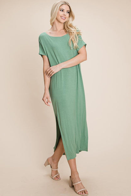 Side Split  Long Maxi Dress
