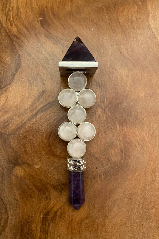 Rose Quartz & Amethyst Mystical Wand