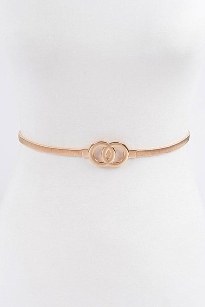 Round Buckle Metal Belt