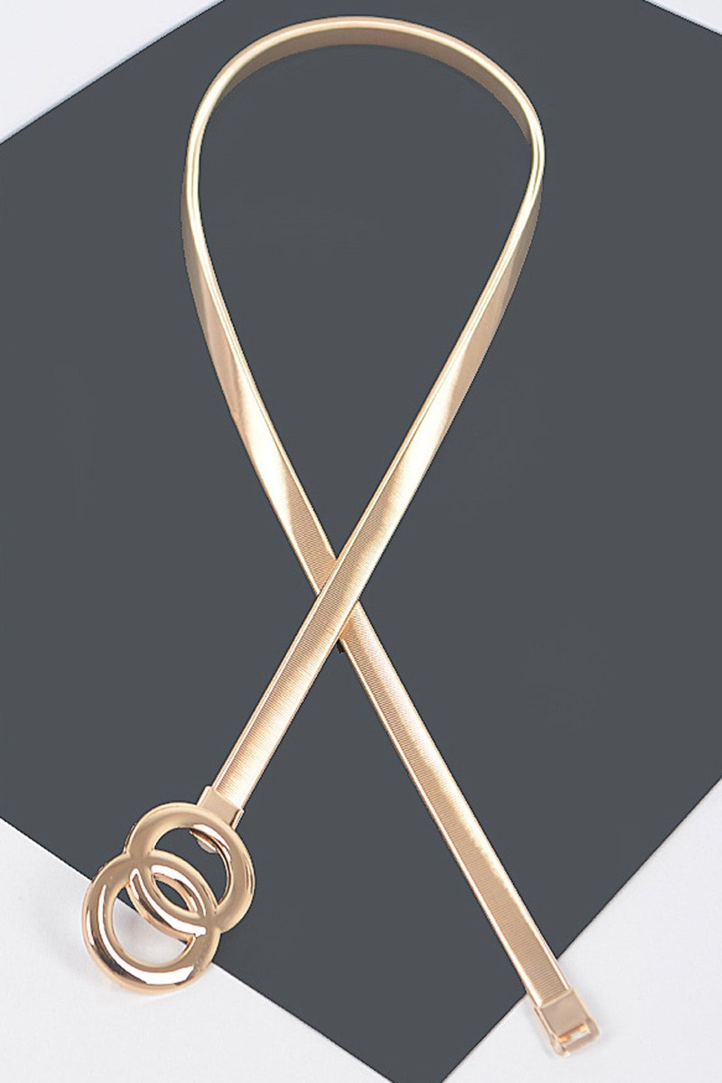 Round Buckle Metal Belt