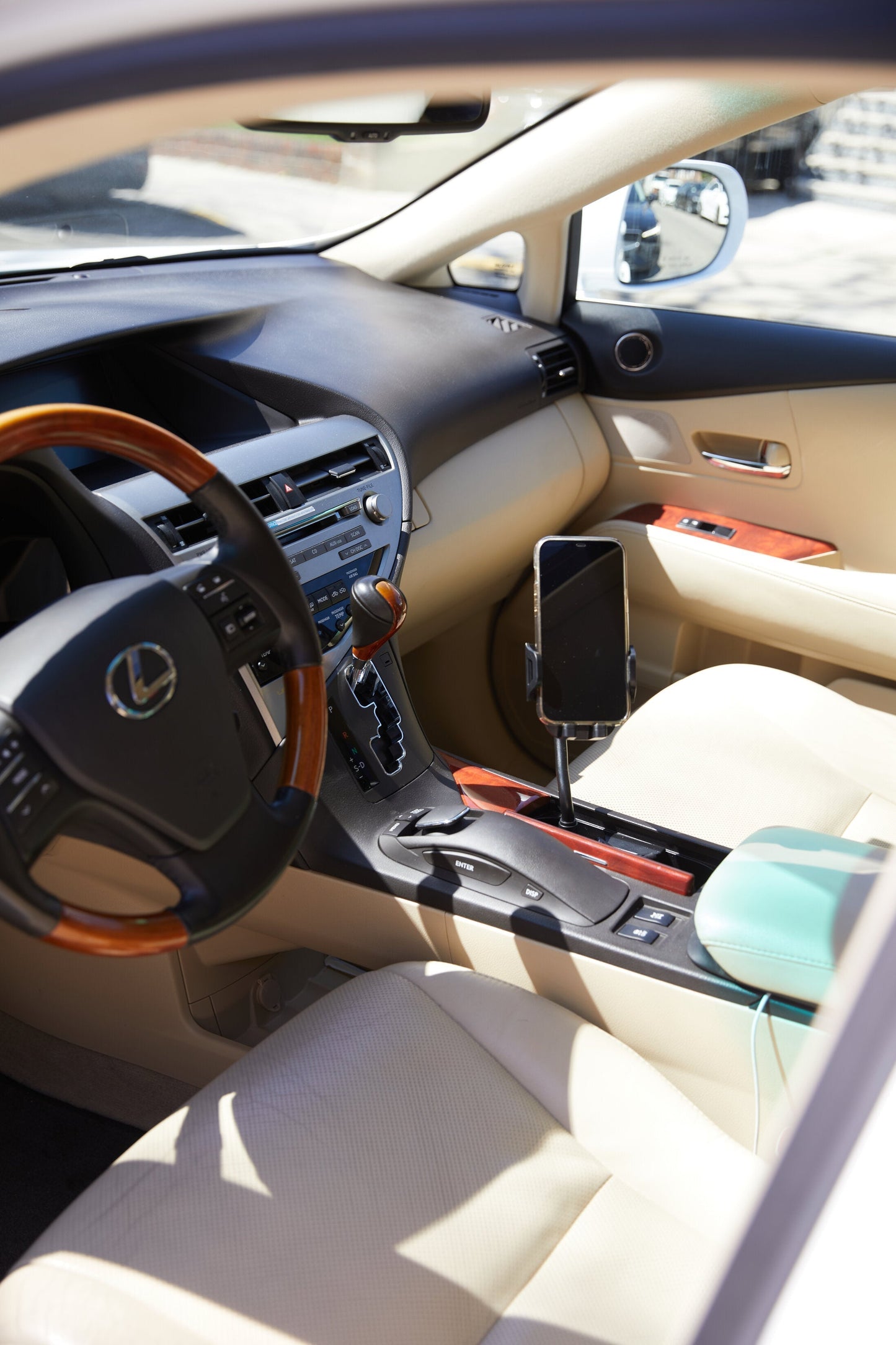 Car Cup Holder Phone Mount adjustable Gooseneck Phone Stand