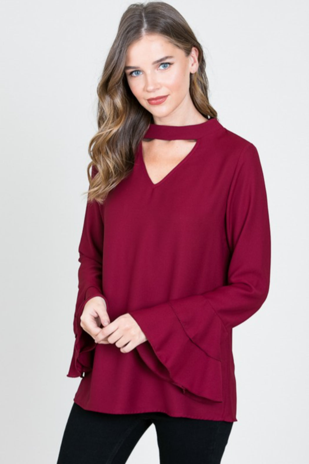 Ruffle Bell Sleeve Top