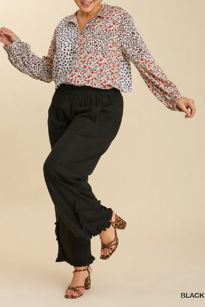 Ruffle Hem Pant Curvy