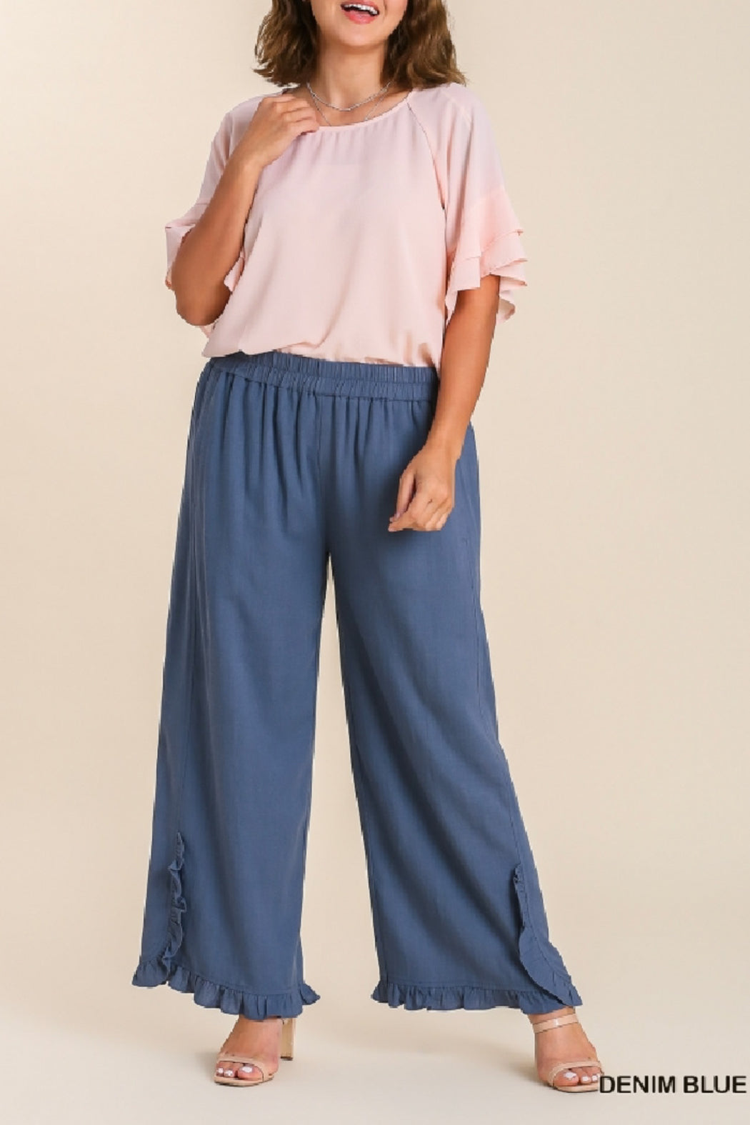 Ruffle Hem Pant Curvy
