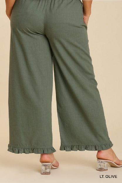 Ruffle Hem Pant Curvy