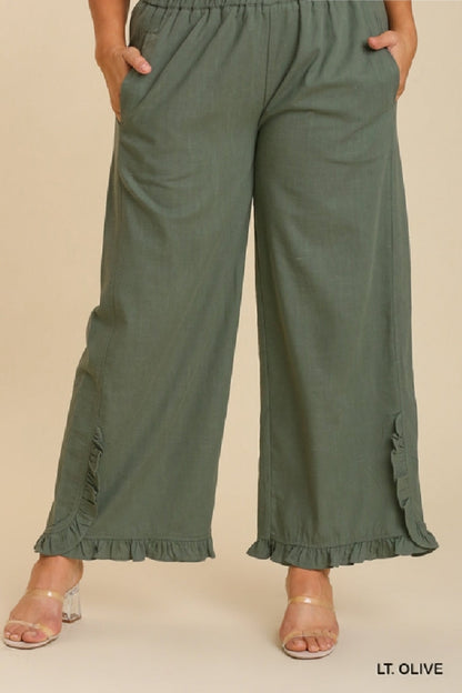 Ruffle Hem Pant Curvy
