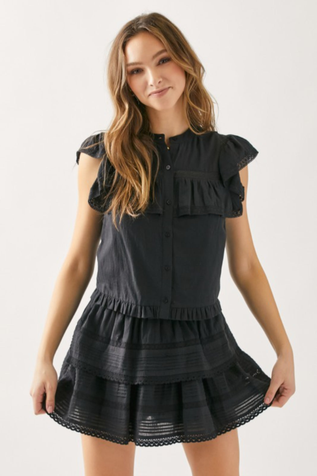 Ruffle Lace Top
