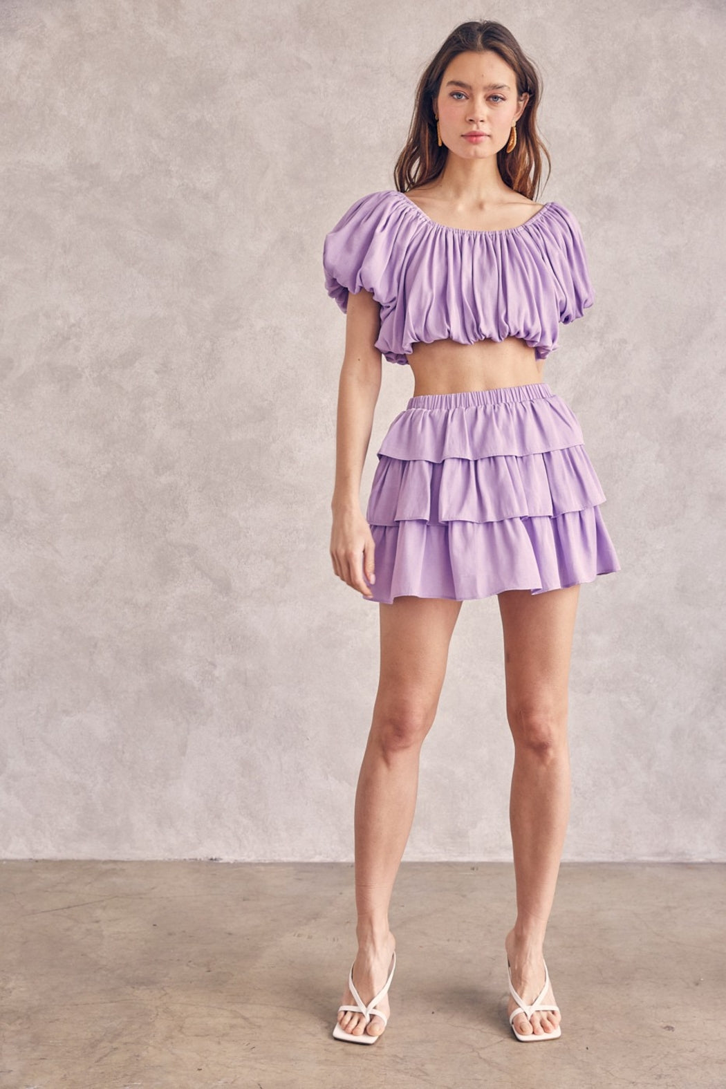 Ruffle Layered Mini Skirt