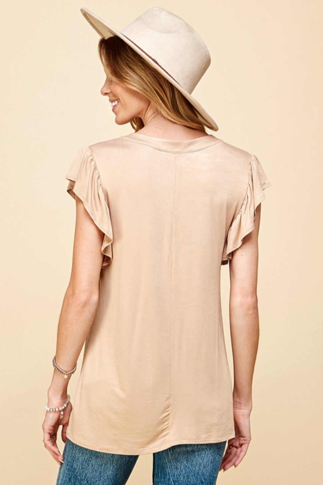 Ruffle Sleeve Top