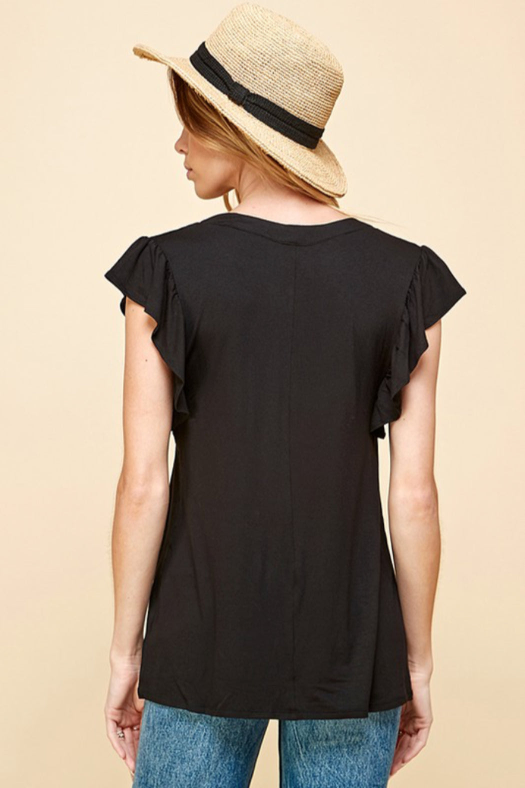 Ruffle Sleeve Top