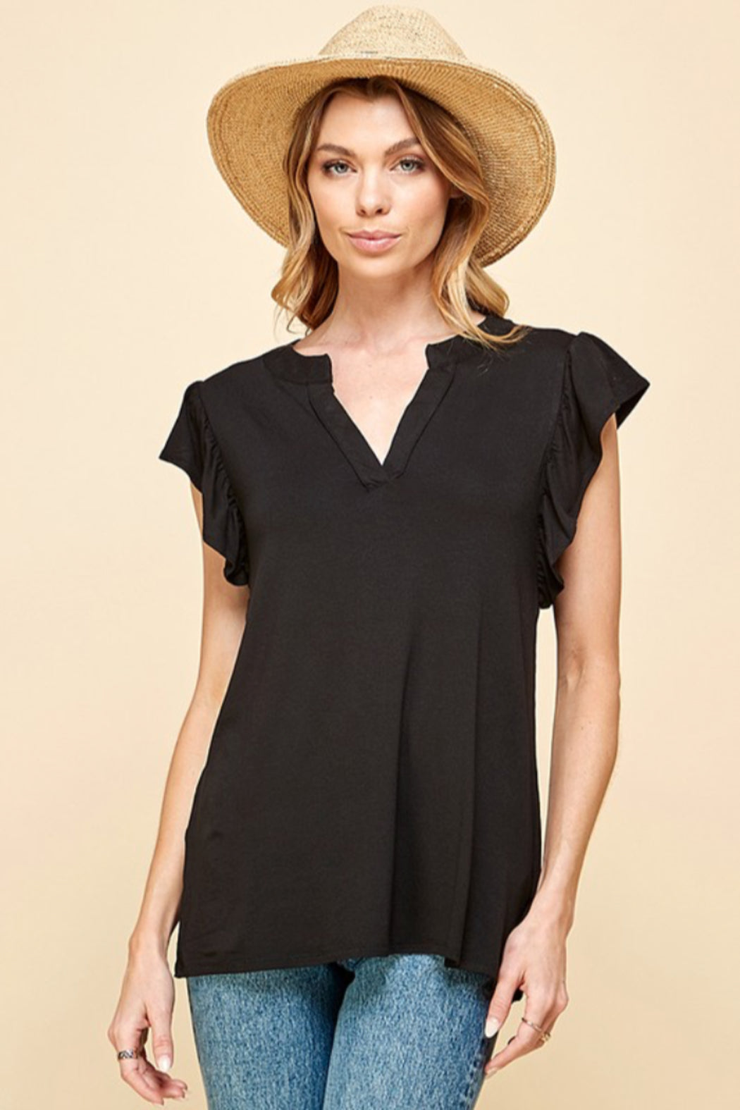 Ruffle Sleeve Top