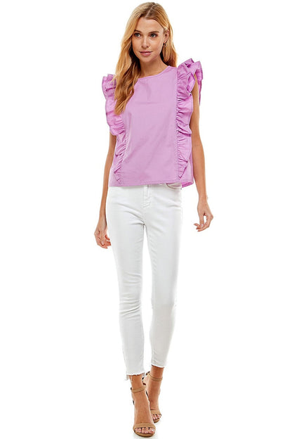 Ruffle Trim Top